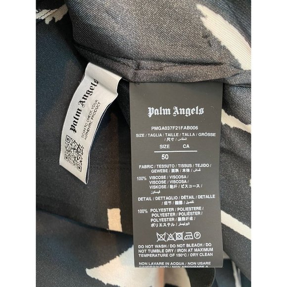 Palm Angels Night Sky Bowling Shirt Star Print Logo Button Up Matching Set - Picture 10 of 12